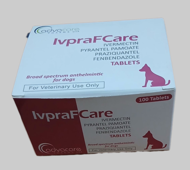 قرص انگل ۴ ترکیبه سگ IvpraFcare بسته ۵ عددی